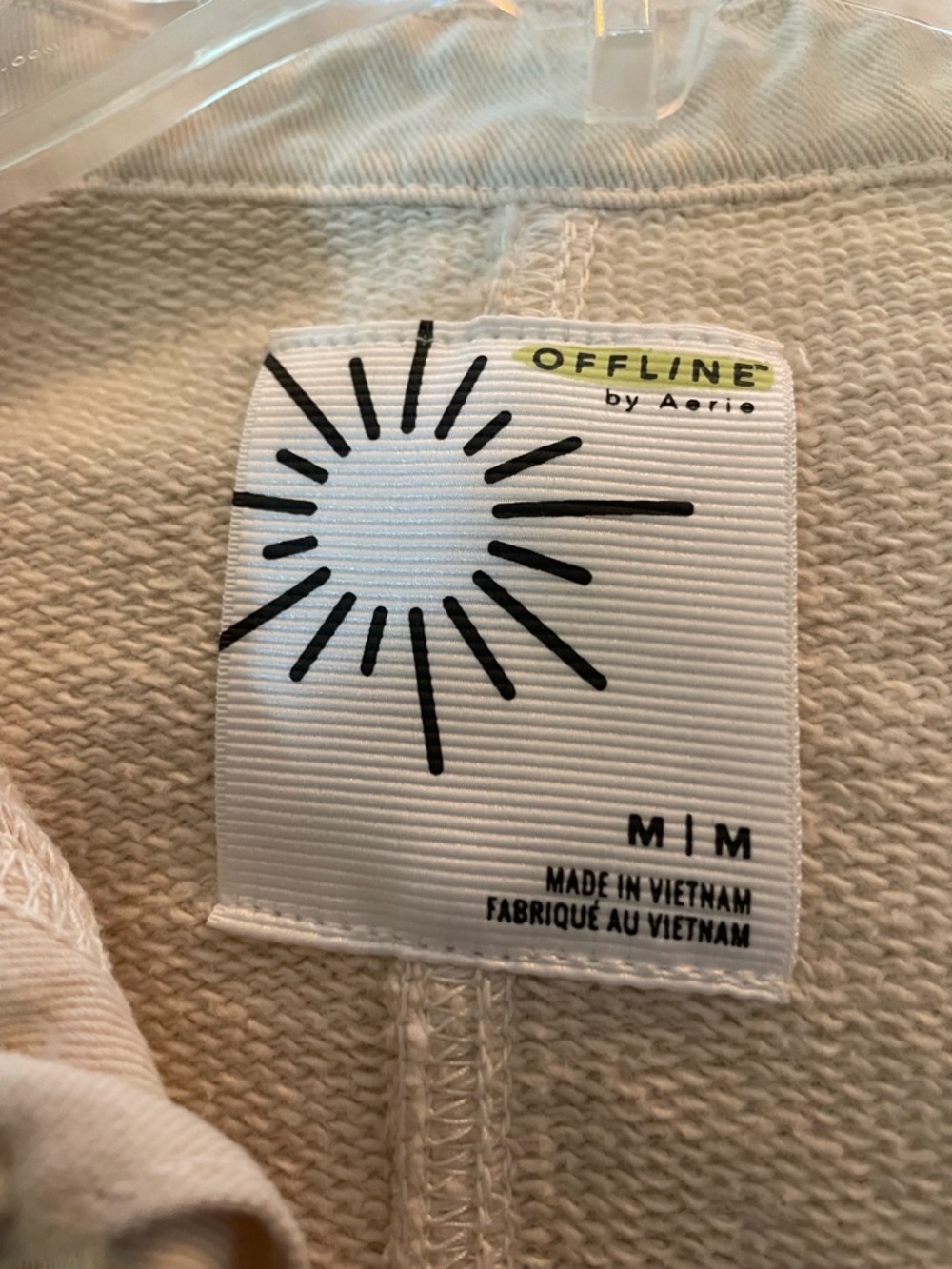 Aerie Throwback Cream to Peach Ombre Button-Up Shacket (0012) - Picture 3 of 3